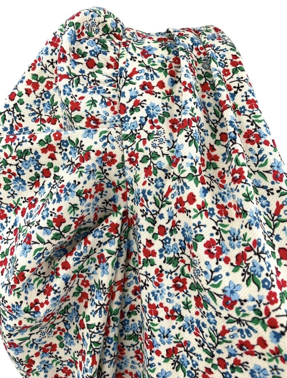 Notes Du Nord Dress Womens 38 Floral Ruffle Ruched Naya Puff Sleeve Symphony - Picture 8 of 16